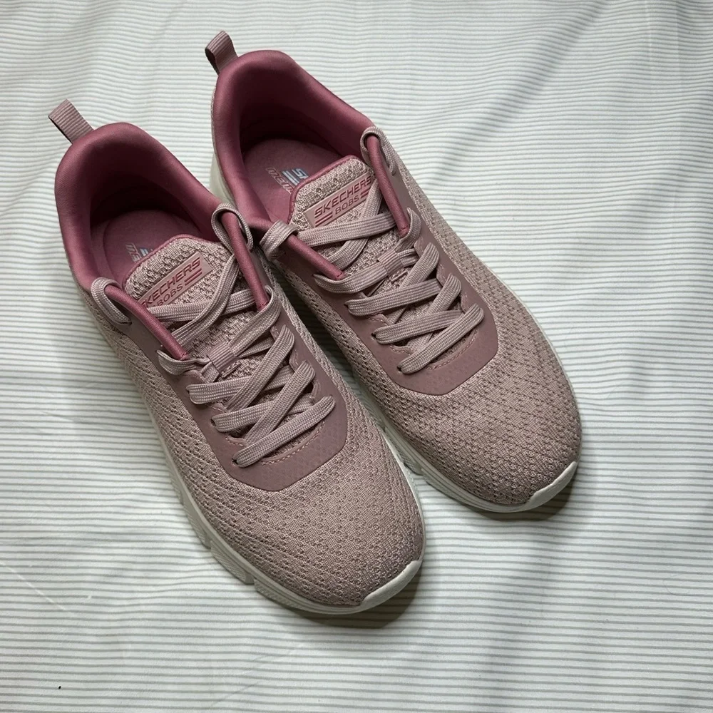 Skechers Women's‎ BOBS Sport B Flex - Quick Pivot Sneaker  Size 8 Blush Pink